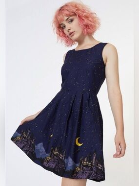 Unique Vintage Black Friday I Solemnly Swear Harry Potter Hogwarts Cotton Dress